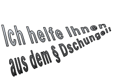 Ich helfe Ihnen  aus dem § Dschungel!